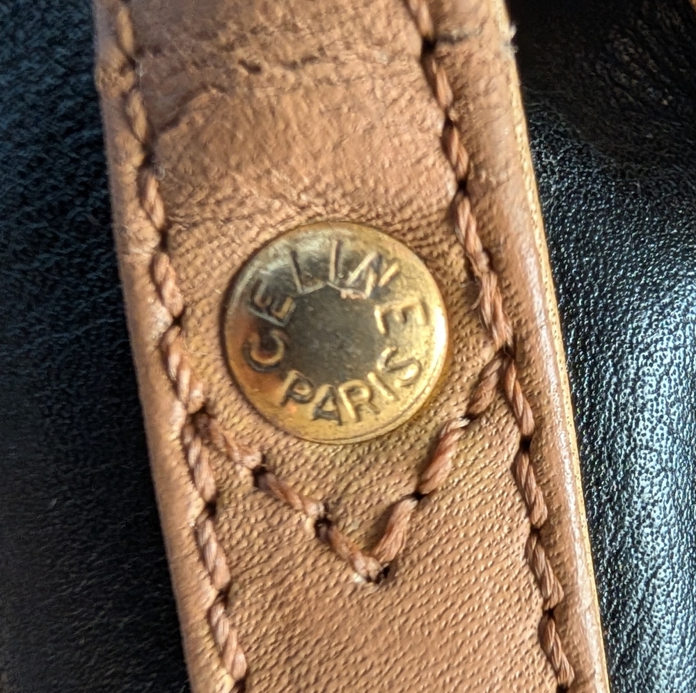 Celine Black and Tan Leather Crossbody Bag - Picture 14 of 16